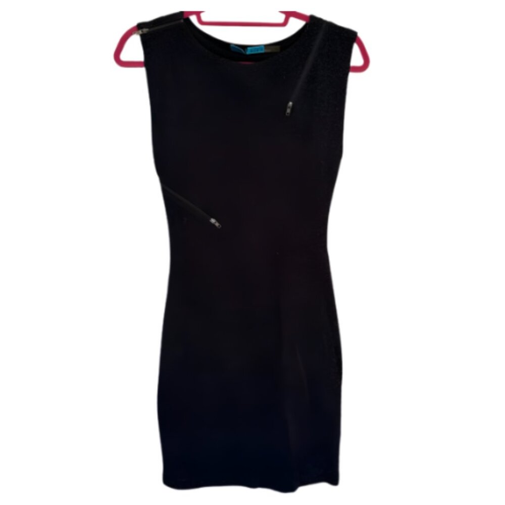 Alice + Olivia Gyllen Zipper Metalic mini dress